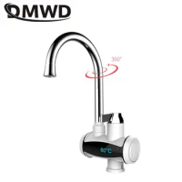 DMWD Electric Hot Water Faucet Instant Hot Water Tap Stainless Steel Water heater Tankless Tap For Kitchen LED Display 3000W