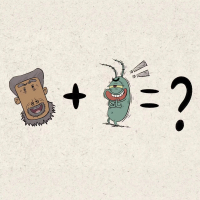 Plankton BIG SquarePants SpongeBob EAR TUTU Grandpa Niu Crossover Plushie Long Soft Pillow