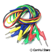 1 PCS Hoge Kwaliteit 1 M Lange Alligator Clip Banana Plug Test Kabel for a Multimeter Red / Black / Yellow / Blue / Green P-C