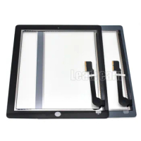 10pcs/lot Free DHL For ipad 4 Touch screen digitizer glass replacement parts No Home Button