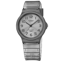 CASIO 卡西歐 簡約百搭 數字時標 橡膠手錶 半透明灰色 MQ-24S-8B 33mm