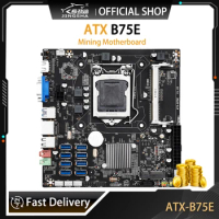B75 ATX Mining Motherboard LGA 1155 8*USB3.0 For PCle Adapter Support 2XDDR3 With VGA Port SATA Cable B75E Miner Rig