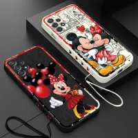 Silicone Cover Phone Case for Samsung Galaxy A33 A73 A72 A52 A42 A21s A34 A54 A53 A12 A22 A23 A11 Disney Mickey Minnie Mouse