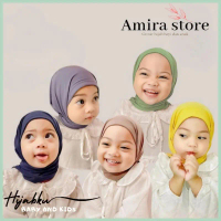 Hijab segi tiga instan anak 1-3 tahun cuci kering wardah dicuci dengan tangan saja terracotta/hijau 