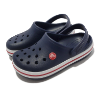 Crocs 洞洞鞋 Crocband Clog K 藍 布希鞋 童鞋 中童 涼拖鞋 小朋友 卡駱馳(207006485)