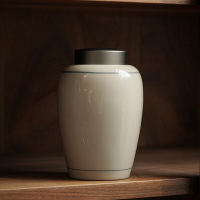 草木灰茶葉罐密封罐家用大號普洱存茶合金密封日式簡約防潮陶瓷罐
