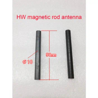 HW Antenna Magnetic Rod, Radio Ferrite Antenna Magnetic Rod Diameter 10x Length 90mm Round Magnetic Rod