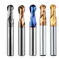 1 2 3 4 5 6 810 MM Milling Cutter coating Endmill CNC 2 Flute Ball Nose End Mill Tungsten Carbide Cutter Router Bit Milling Tool