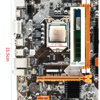 Componente de placa base B75 con LGA1155 Intel Core I7-3770 CPU, una memoria de escritorio de 8GB DDR3 1600MHz SATA III M.2 NVME
