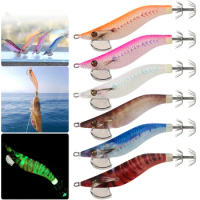 Octopus Cuttlefish Fishing Bait Luminous Fishing Bait Vivid with Squid Hook Lure Hook Fishing Tackles Fluorescent Fishing Lures