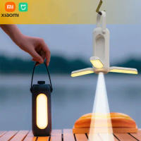 Xiaomi 3-in-1 Multifunctional Camping Lamps 3 Color Stepless Dimming 10000mAh Large Capacity Deployable Lampshade Night Light
