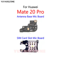 SIM Card Reader Socket Tray Slot Microphone Module Board Signal Antenna Connect Flex Cable For Huawei Mate 20 Pro