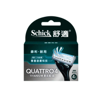 【Schick 舒適牌】創4紀鈦刮鬍刀(刀片4入)