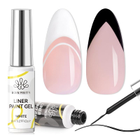 Born Pretty Nail Liner Gel Polish Painting Mirror Chrome Silver Gold Polish Art Liner Set Metallic M