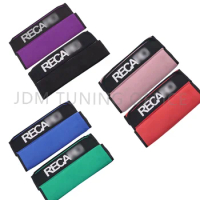 2pcs JDM Style RECARO Suede Fabric SeatBelt Cover Soft Harness Pad Seat Belt Shoulder Pads Auto Accessories