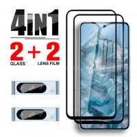 4in1 Tempered Glass film For Google Pixel 8 Pro Full Coverage Screen Protector Lens Film For Pixel 8 Piexl 8Pro Protective Glass