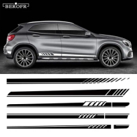 2 Pcs For Mercedes Benz GLA Class GLA45 AMG X156 GLA200 H247 GLA250 Edition 1 Car Door Side Stripes Stickers Body Kit Long Decal