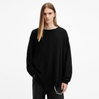 【ALLSAINTS】SEARS 長袖T恤Jet Black M003JB(寬鬆版型)
