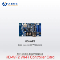 HD-WF2 HD-WF4 384W*256H Pixel RGB Seven Color Graphic HUB75 Small LED Display Screen Wi-Fi Control Card
