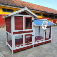 Kandang Kelinci | Rumah Kelinci Kayu Tingkat Model Custom