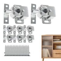 Cabinet Catch 8PCS Cold Rolled Steel Double Ball Roller Catch Cabinet Latches Door Latch For Cabinet Doors Cupboards Drawers