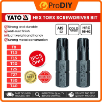 YATO 1PCS T8-T40 Hex Torx Screwdriver Bit 1/4inci Tahan Lasak Berkualiti Tinggi