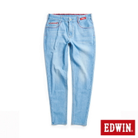 EDWIN 東京紅360°迦績彈力機能錐形牛仔褲-男款 石洗藍