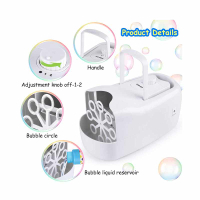 TOLOCO 泡泡機 自動吹泡泡 USB充電 Automatic Blower Portable Bubble Maker 黑/白 [2美國直購]