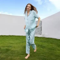 Sorella Loungewear Aqua Blossom Pajama Set N35-PA2376 Turquoise International - L