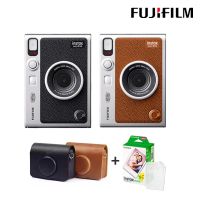 FUJIFILM 富士 Instax Mini EVO 混合式數位拍立得相機 原廠公司貨(專用皮套空白底片20張...超值組)