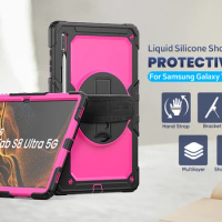 Case for Samsung Galaxy Tab S8 Ultra/S9 Ultra 14.6 Inch, 3-Layer Rugged Military Grade Shockproof Case for Tab S8 Ultra/S9 Ultra