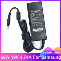 19V 4.74A 90W 5.5*3.0mm AC Laptop Charger Power Adapter For Samsung R428 R410 G15 GT6000 M30 P10 UltraR60+ R65 R520 R528 R540