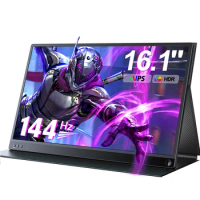 UPERFECT 16.1'' 144Hz Portable Gaming Monitor for Laptop FHD 1080P IPS HDR FreeSync Travel External Screen for Laptop PC PS5 Mac