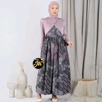 Dress Janggan Aira Gamis Batik Dress Batik mauve L