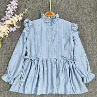 Karina Blouse Motif Bunga / Atasan Wanita Korean Style
