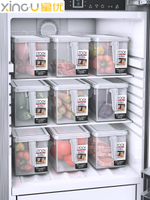 冰箱收納盒廚房食品級整理蔬菜日式保鮮盒冰箱冷凍神器儲物盒