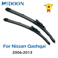 MIDOON Wiper LHD Front Wiper Blades For Nissan Qashqai J10 2006 - 2013 Windshield Windscreen Front Window 24"+15"