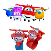 1 Pcs Cartoon Quartz Watch Super Wings Silicone Bracelet Curl Wearing Collection Kid Gift Toy