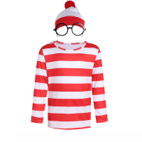 AL อนิเมะอังกฤษสมาร์ทวอรี่ Where's Wally ชุดเด็กชุดฮาโลวีน cosplay ชุดเล่น
