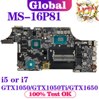 KEFU Mainboard For MSI MS-16P81 MS-16P8 GL63 Laptop Motherboard i5 i7 8th/9th Gen GTX1050 GTX1050Ti GTX1650 V4G