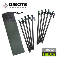 迪伯特DIBOTE 高碳鋼夜光大頭營釘 螢光營釘 -30cm(10入)