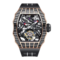 Haofa Flying Tourbillon Watch Luxury Skeleton Multi -surface Tonneau Automatic Mechanical Watch Sapphire Luminous Business 2310