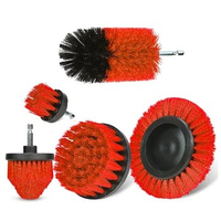 2/3/4/5'' Electric Drill Scrubber Brush Power Brush Set Kit Car Soft Brush Drill Kit Bathroom Kitchen Auto Care Cleaning Tools