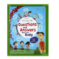 Usborne lift-the-flap Questions and Answers about your body English Educational Picture Books Baby kids learning reading gift