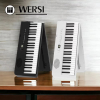 WERSI WS88PRO專業版摺疊無線藍芽智慧教學88鍵電鋼琴(摺疊 法國音源 力度 重錘 數位鋼琴 教學 贈送教材)