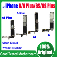 Original Unlock No Touch ID Mainboard for iPhone 6 Plus 6S Plus 5 5C 5S 5SE Motherboard Clean iCloud Logic Board 100% Tested