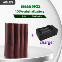 3.7V 3000mAh HG2 100% New 18650Power Battery20A Discharge Strong Charging 18650 Battery electric toy electric headlight razor