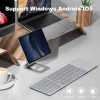 免運 機械鍵盤 2024 便攜式可折疊藍牙鍵盤適用于 Windows iOS Android 平板電腦 快速出貨