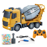 2.4G 6Ch 1:24 Engineering RC Car Simulation Cement Mixer Truck Vehicle Toys RC Dump Truck Children's Gift