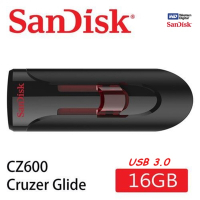 SanDisk 晟碟 全新升級版 16GB USB3.0 亮紅高速隨身碟 原廠平輸(原廠5年保固 滑動伸縮接埠)